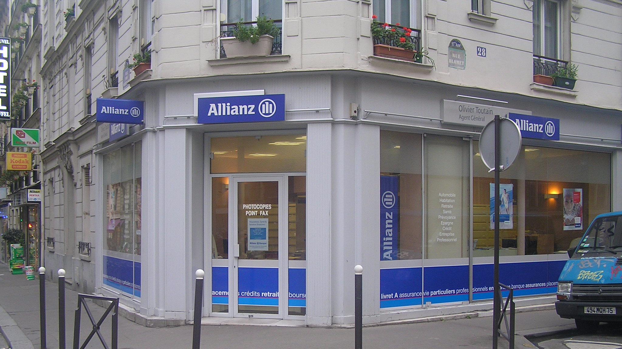 Devanture de l'agence Allianz Vaugirard Paris 15